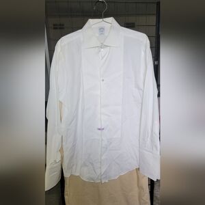 Brooks Brothers Elegant White Slim Dress Shirt Size16 1/2